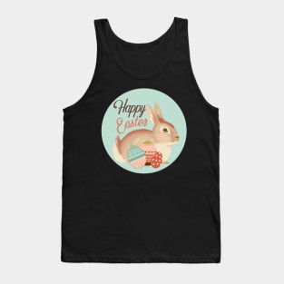 Happy Easter. Cute easter bunny. Rabbit loaf. Tank Top